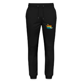 Kitesurf Kiteboard Kitesurfing Vintage Kitesurfer - Stanley/Stella Mover Unisex Organic Jogging Trousers - black - Front - Marisol (170cm) & Nik (191cm)