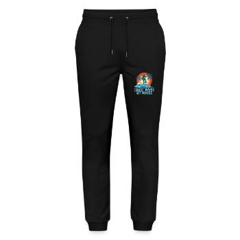 Born To Lift Raised To Elevate Surfboard Surfer Su - Stanley/Stella Unisex Bio Jogginghose Mover  - Schwarz - Vorne - Marisol (170cm) & Nik (191cm)