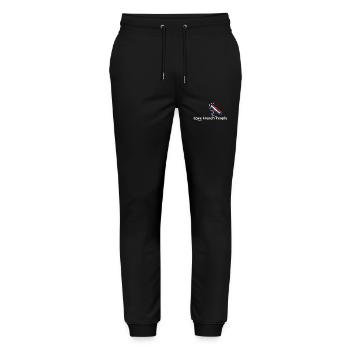 J'aime les français drapeau français - Pantalon de jogging bio MOVER Stanley/Stella unisexe - noir - Devant - Marisol (170cm) & Nik (191cm)