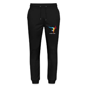 Gymnast Gymnastics Gymnastics Club Aerobic Gymnastics - Stanley/Stella Mover Unisex Organic Jogging Trousers - black - Front - Marisol (170cm) & Nik (191cm)