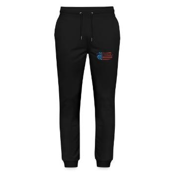 Hot-dog Adulte Drapeau américain - Pantalon de jogging bio MOVER Stanley/Stella unisexe - noir - Devant - Marisol (170cm) & Nik (191cm)