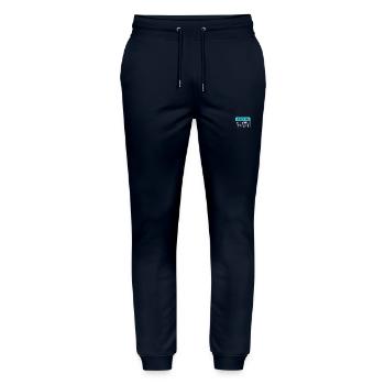 Naturopathes homéopathiques légendaires à base de plantes - Pantalon de jogging bio MOVER Stanley/Stella unisexe - marine - Devant - Marisol (170cm) & Nik (191cm)