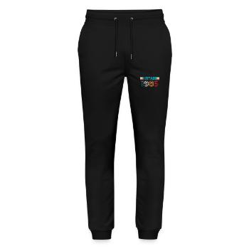 1985 Geburtstag Vintage - Stanley/Stella Unisex Bio Jogginghose Mover  - Schwarz - Vorne - Marisol (170cm) & Nik (191cm)
