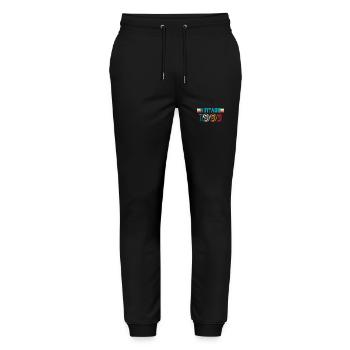 Millésime anniversaire 1993 - Pantalon de jogging bio MOVER Stanley/Stella unisexe - noir - Devant - Marisol (170cm) & Nik (191cm)