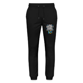Down syndrome - Stanley/Stella Mover Unisex Organic Jogging Trousers - black - Front - Marisol (170cm) & Nik (191cm)