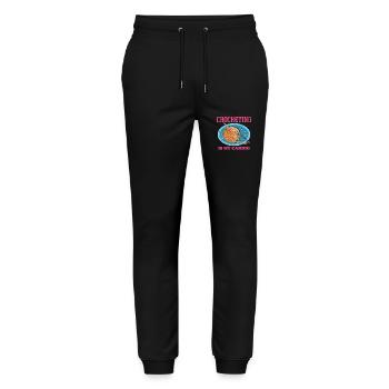 Crochet Crochet Crochet Crochet Yarn Gift - Stanley/Stella Mover Unisex Organic Jogging Trousers - black - Front - Marisol (170cm) & Nik (191cm)