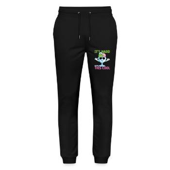 It´s Hard Being This Cool Gelato Dessert Popsicle - Stanley/Stella Unisex Bio Jogginghose Mover  - Schwarz - Vorne - Marisol (170cm) & Nik (191cm)
