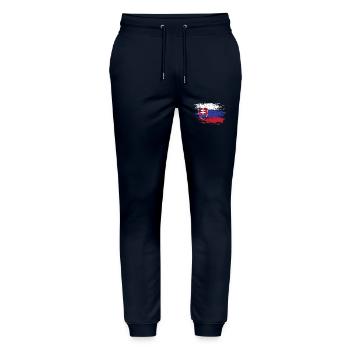 Slowakei Flagge used - Stanley/Stella Unisex Bio Jogginghose Mover  - Navy - Vorne - Marisol (170cm) & Nik (191cm)
