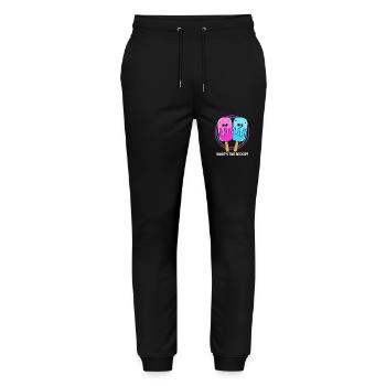 Gender Reveal - Stanley/Stella Unisex Bio Jogginghose Mover  - Schwarz - Vorne - Marisol (170cm) & Nik (191cm)