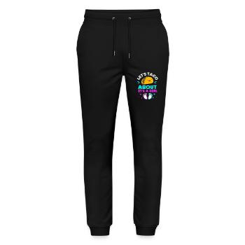 Gender Reveal Babyshower Taco - Stanley/Stella Unisex Bio Jogginghose Mover  - Schwarz - Vorne - Marisol (170cm) & Nik (191cm)