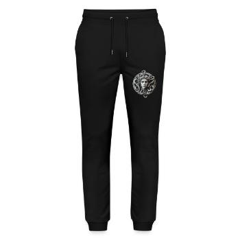 Medusa Snake - Stanley/Stella Unisex Bio Jogginghose Mover  - Schwarz - Vorne - Marisol (170cm) & Nik (191cm)
