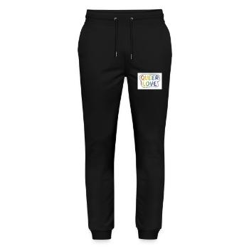 Queer love - Pantalon de jogging bio MOVER Stanley/Stella unisexe - noir - Devant - Marisol (170cm) & Nik (191cm)