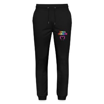 Schulpsychologe - Stanley/Stella Unisex Bio Jogginghose Mover  - Schwarz - Vorne - Marisol (170cm) & Nik (191cm)