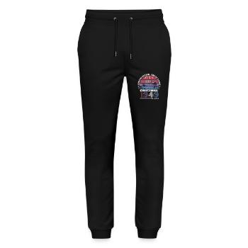 Original Juni 1949 Jahrgang 1949 Geburtstag 1949 - Stanley/Stella Unisex Bio Jogginghose Mover  - Schwarz - Vorne - Marisol (170cm) & Nik (191cm)