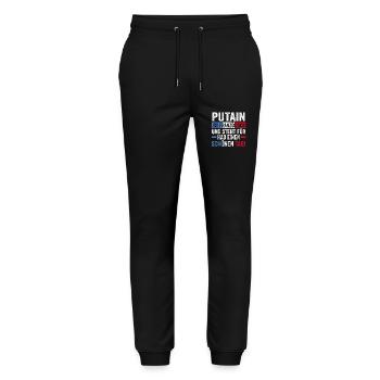 Français Français France - Pantalon de jogging bio MOVER Stanley/Stella unisexe - noir - Devant - Marisol (170cm) & Nik (191cm)