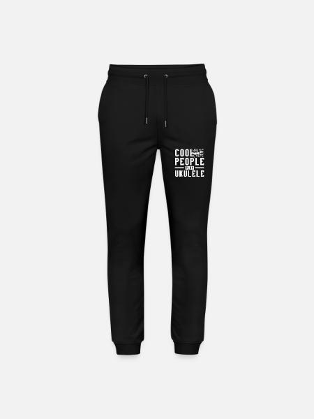 Cool people play Ukulele - Stanley/Stella Mover Unisex Organic Jogging Trousers - black