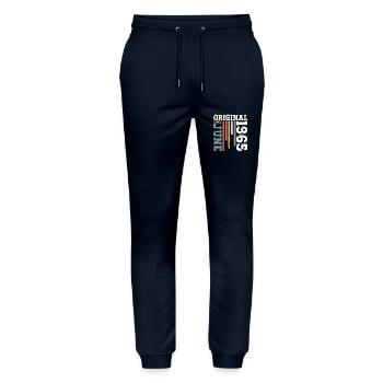 Original June 1965 Born 1965 59th Birthday 65 - Stanley/Stella Mover Unisex Organic Jogging Trousers - navy - Front - Marisol (170cm) & Nik (191cm)