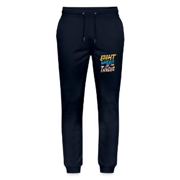 Rollerskater Party Eight Wheels Of Thrills Gifts - Stanley/Stella Unisex Bio Jogginghose Mover  - Navy - Vorne - Marisol (170cm) & Nik (191cm)