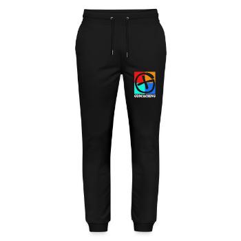 Geocaching Geocache Geocacher - Stanley/Stella Mover Unisex Organic Jogging Trousers - black - Front - Marisol (170cm) & Nik (191cm)