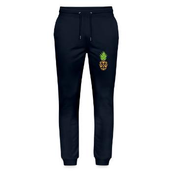 Patte de chien ananas drôle de fruit tropical animal jeu de mots - Pantalon de jogging bio MOVER Stanley/Stella unisexe - marine - Devant - Marisol (170cm) & Nik (191cm)