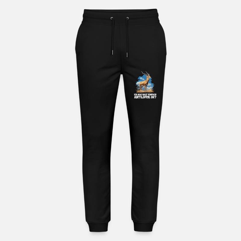 Antelope Antilopen Antilope - Stanley/Stella Mover Unisex Organic Jogging Trousers - black