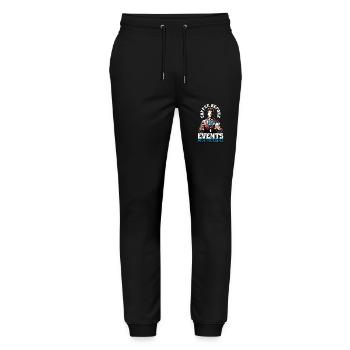 Events Coordinator Coffee Organizer Coffee Lover - Stanley/Stella Unisex Bio Jogginghose Mover  - Schwarz - Vorne - Marisol (170cm) & Nik (191cm)