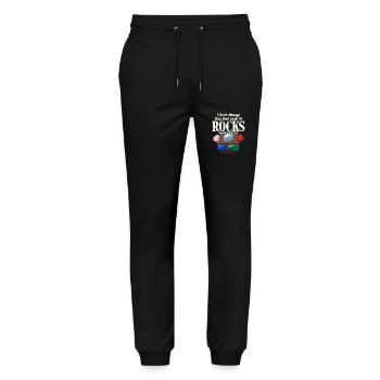 Rock Collector Earth Scientist Geology Geologist - Stanley/Stella Mover Unisex Organic Jogging Trousers - black - Front - Marisol (170cm) & Nik (191cm)