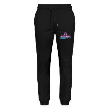 Bartender Mixologist 80s 90s Retro - Stanley/Stella Unisex Bio Jogginghose Mover  - Schwarz - Vorne - Marisol (170cm) & Nik (191cm)