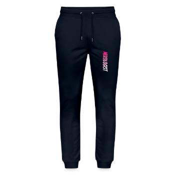 Barman, Mixologue, Mixologue - Pantalon de jogging bio MOVER Stanley/Stella unisexe - marine - Devant - Marisol (170cm) & Nik (191cm)