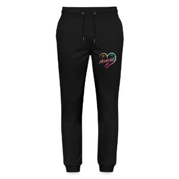 Bartender Mixologist Heart - Stanley/Stella Unisex Bio Jogginghose Mover  - Schwarz - Vorne - Marisol (170cm) & Nik (191cm)