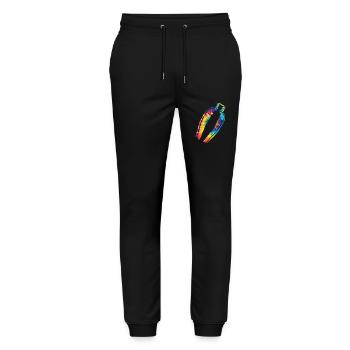 Bartender Mixologist Tie Dye - Stanley/Stella Unisex Bio Jogginghose Mover  - Schwarz - Vorne - Marisol (170cm) & Nik (191cm)
