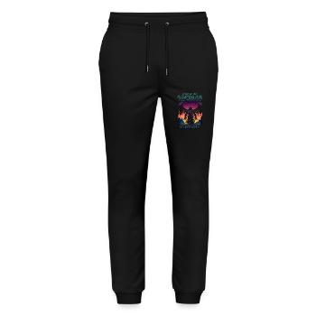 Lord & Redeemer Cthulhu Cult Lovecraft Necronomicon - Stanley/Stella Mover Unisex Organic Jogging Trousers - black - Front - Marisol (170cm) & Nik (191cm)