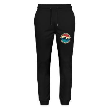Pinball Players Do It With Steel Balls Retro Motif - Stanley/Stella Mover Unisex Organic Jogging Trousers - black - Front - Marisol (170cm) & Nik (191cm)