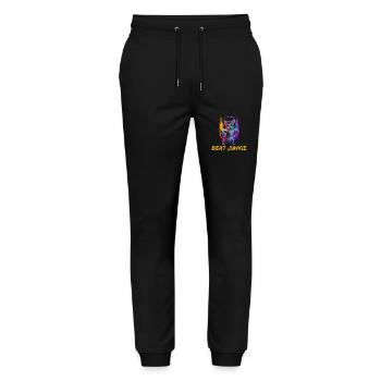 Niedliche Katze mit Kopfhörer - Stanley/Stella Unisex Bio Jogginghose Mover  - Schwarz - Vorne - Marisol (170cm) & Nik (191cm)