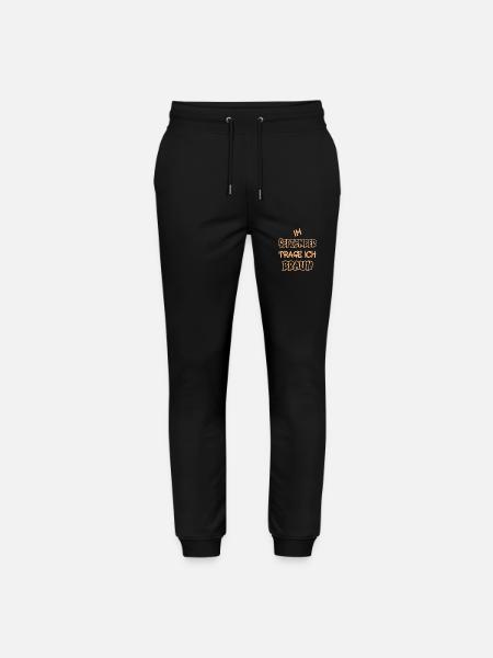 Im September trage ich braun Spruch Farbe braun - Stanley/Stella Unisex Bio Jogginghose Mover - Schwarz