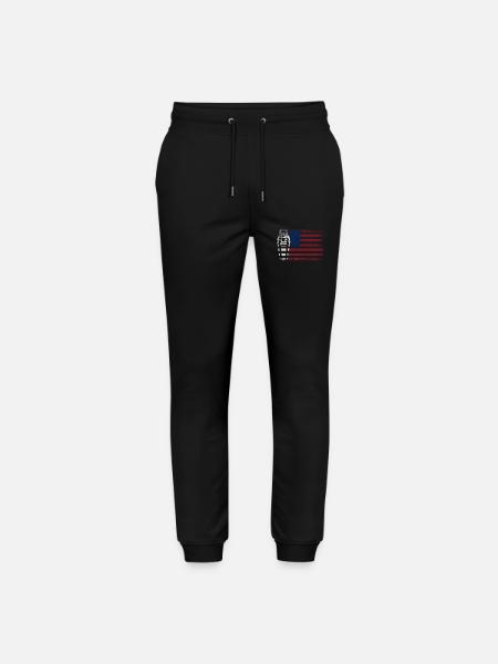 Bartender Mixologist American Flag - Stanley/Stella Mover Unisex Organic Jogging Trousers - black