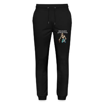 PENSIONER FUN WITH AN END - Stanley/Stella Mover Unisex Organic Jogging Trousers - black - Front - Marisol (170cm) & Nik (191cm)