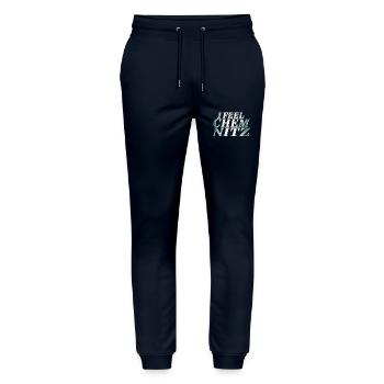 JE ME SENS CHEMNITZ - Pantalon de jogging bio MOVER Stanley/Stella unisexe - marine - Devant - Marisol (170cm) & Nik (191cm)