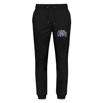 JE ME SENS CHEMNITZ - Pantalon de jogging bio MOVER Stanley/Stella unisexe - noir - Devant - Marisol (170cm) & Nik (191cm)