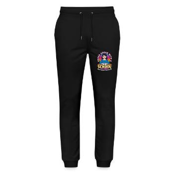 School Counselor Never Argue With A Psychologist - Stanley/Stella Unisex Bio Jogginghose Mover  - Schwarz - Vorne - Marisol (170cm) & Nik (191cm)
