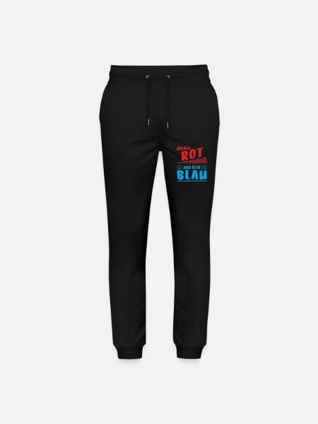 LIKES RED AND NOT BLUE - Stanley/Stella Mover Unisex Organic Jogging Trousers - black