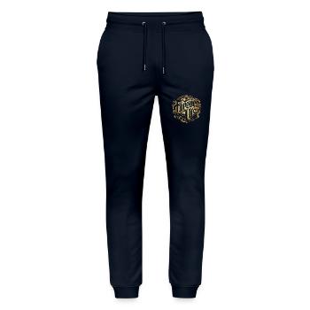 FÜR IMMER WIR - Stanley/Stella Unisex Bio Jogginghose Mover  - Navy - Vorne - Marisol (170cm) & Nik (191cm)