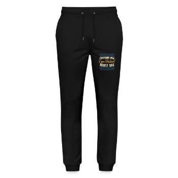 Entspann dich Opa Hubert regelt das - Stanley/Stella Unisex Bio Jogginghose Mover  - Schwarz - Vorne - Marisol (170cm) & Nik (191cm)