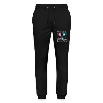 Pink or blue grandma loves you - Stanley/Stella Unisex Bio Jogginghose Mover  - Schwarz - Vorne - Marisol (170cm) & Nik (191cm)