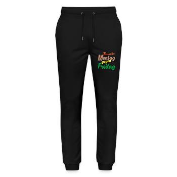 Remplacez le lundi par le vendredi - Pantalon de jogging bio MOVER Stanley/Stella unisexe - noir - Devant - Marisol (170cm) & Nik (191cm)