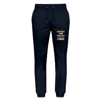 Vorsicht Ich Bin Zu Dick Zum Wegrennen Ich Kämpfe - Stanley/Stella Unisex Bio Jogginghose Mover  - Navy - Vorne - Marisol (170cm) & Nik (191cm)