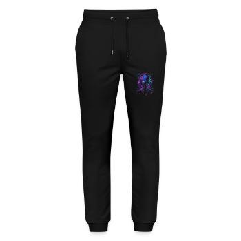 Alien DJ Alien Festival with Headphones UFO - Stanley/Stella Mover Unisex Organic Jogging Trousers - black - Front - Marisol (170cm) & Nik (191cm)