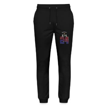 Birthday King 24 Years 24th Birthday Gift - Stanley/Stella Mover Unisex Organic Jogging Trousers - black - Front - Marisol (170cm) & Nik (191cm)