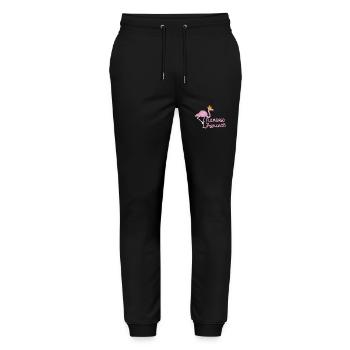 Princesse flamant rose Magnifique couronne échassier amoureux des oiseaux - Pantalon de jogging bio MOVER Stanley/Stella unisexe - noir - Devant - Marisol (170cm) & Nik (191cm)