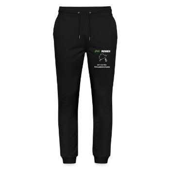 24H-Rennen Schwalbenschwanz Rennsport - Stanley/Stella Unisex Bio Jogginghose Mover  - Schwarz - Vorne - Marisol (170cm) & Nik (191cm)